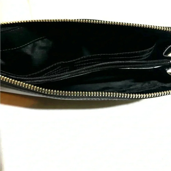 Coach unisex black leather wristlet/ wallet - Picture 7 of 8
